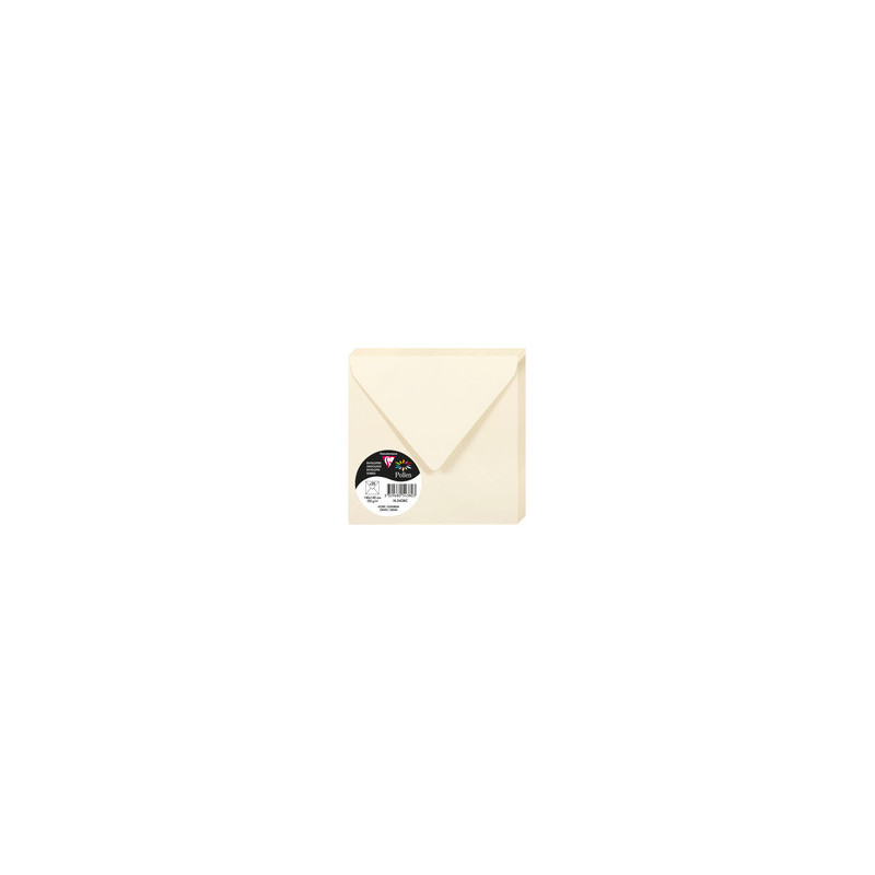 Enveloppes carrées 140 x 140 mm Ivoire, adhésif humide, 0,30 €