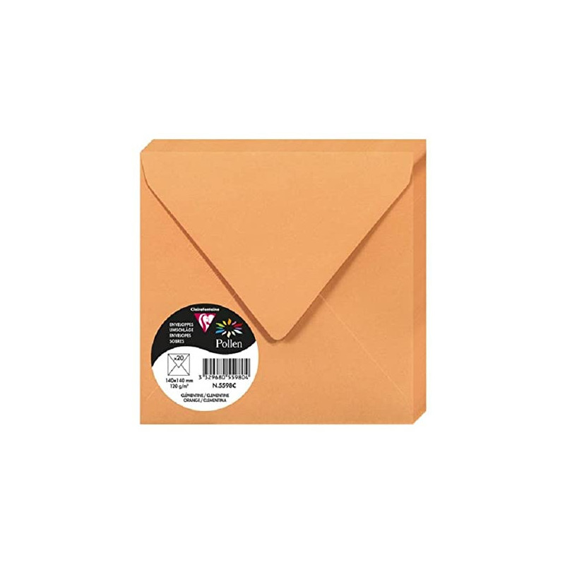 Enveloppe Clariana orange 140x140 mm, GC140140OR