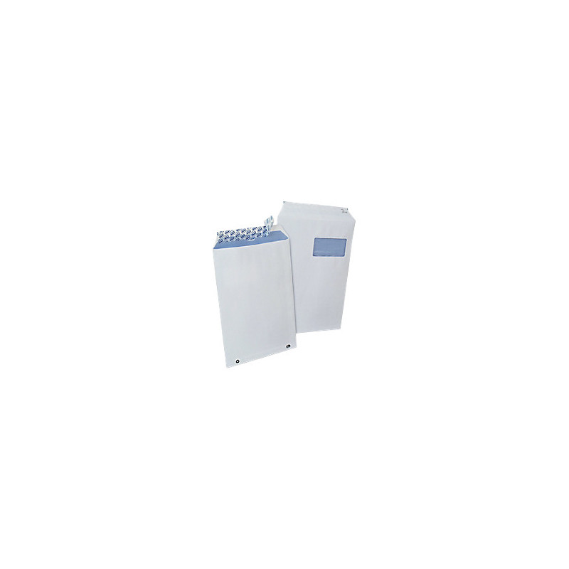 123encre enveloppe pochette 229 x 324 mm - C4 fenêtre à droite patte  autocollante (250 pièces) - blanc