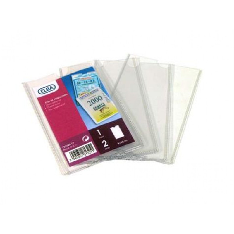 8 Pochettes Porte-Cartes Autocollantes Transparentes, Fabriqué en France, Porte-Cartes adhésifs Protection Plastifiée Multi-Usage