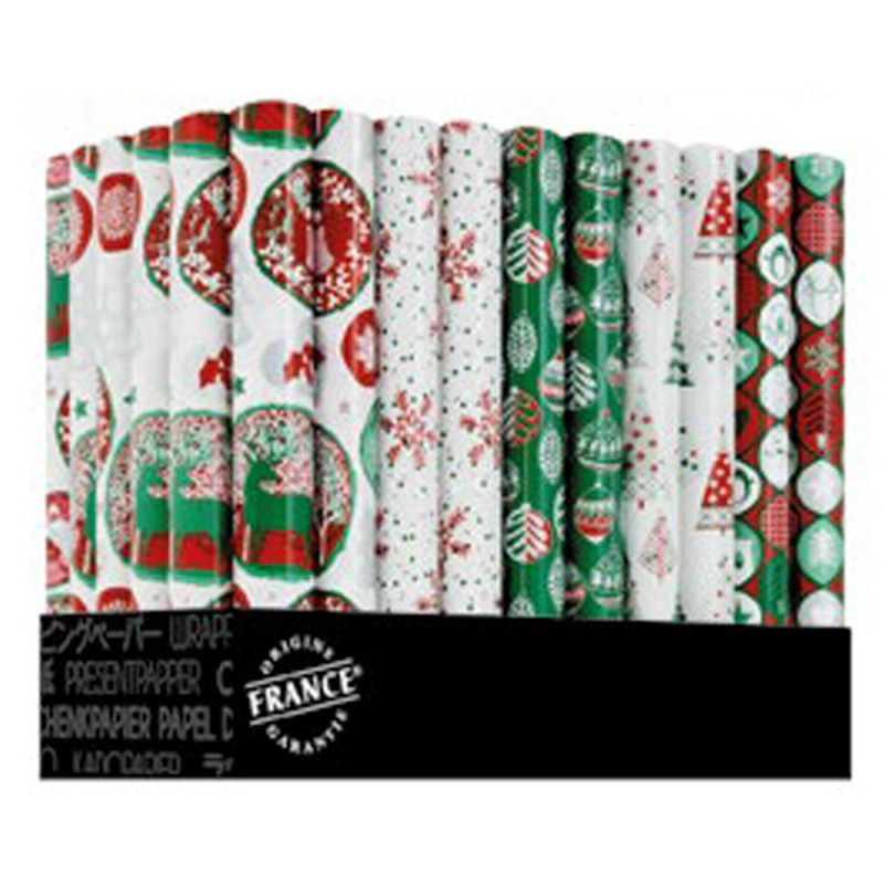 Rouleau de papier cadeaux 0,70cm x 50m 60g AMBIANCE NOËL